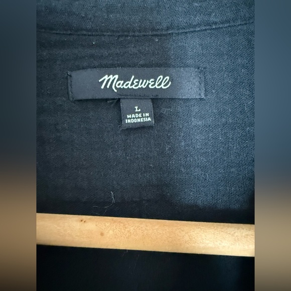 Madewell Lightspun Safari Romper Cotton Gauze Sold Black Short Sleeve Size Large - Picture 4 of 8